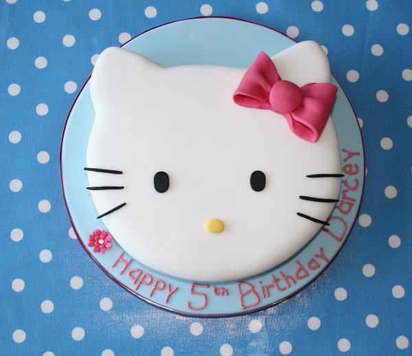 How to make a hello Kitty Birthday cake from a square cake. Madiera works best