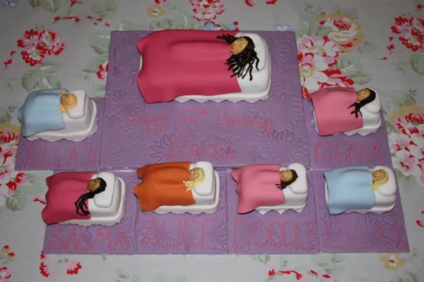 Sleepover birthday cake