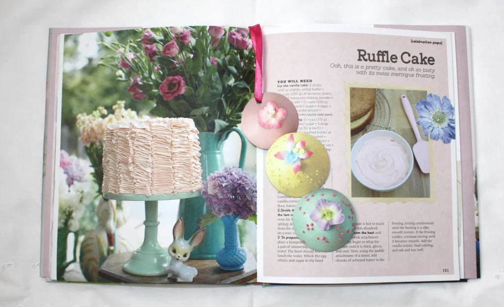 ‘Pop party’ book review Ruffle cake 