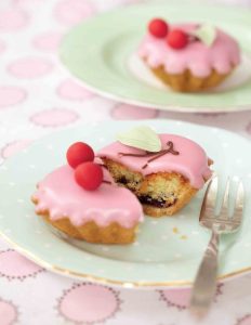 PEGGY PORSCHEN'S BOUTIQUE BAKING- Morello cherry Bakewell Tarts