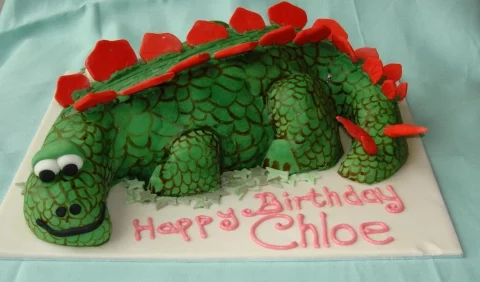 Dinosaur birthday cake