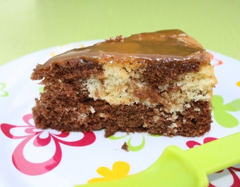 Inspired Recipes : Stork Salted Caramel Marble cake