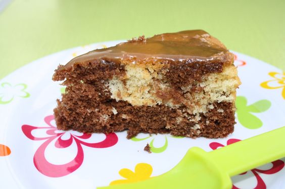 Inspired Recipes : Stork Salted Caramel Marble cake