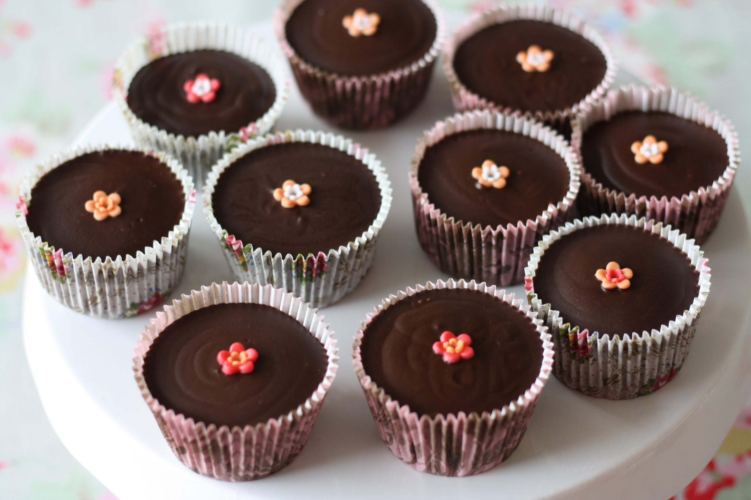 Chocolate ganache cupcakes